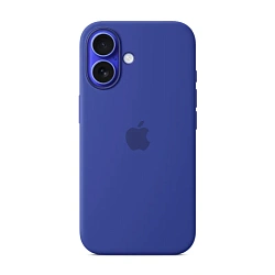 Клип-кейс (накладка) Silicone Case MagSafe для Apple iPhone 16 силикон, ультрамарин