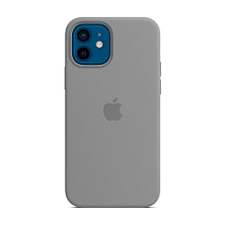Клип-кейс (накладка) Silicone Case для Apple iPhone 12 / 12 Pro силикон, тёмно-серый