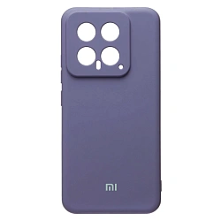 Клип-кейс (накладка) Silicone cover закрытый для Xiaomi 14 силикон, тёмно-синий