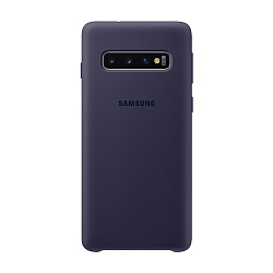 Клип-кейс (накладка) Samsung Silicone cover для Samsung Galaxy S10 силикон, тёмно-синий