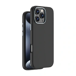 Клип-кейс (накладка) Deppa Liquid Silicone Pro Magsafe для Apple iPhone 16 Pro Max силикон, чёрный