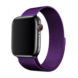 Миланский сетчатый браслет для Apple Watch 38 / 40 / 41 / 42mm сталь фиолетовый
