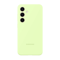 Клип-кейс (накладка) Samsung Silicone Case для Samsung Galaxy S24 Plus силикон, поликарбонат, лаймовый