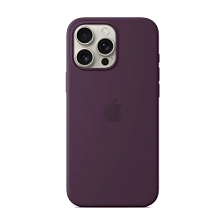 Клип-кейс (накладка) Silicone Case MagSafe для Apple iPhone 16 Pro Max силикон, сливовый