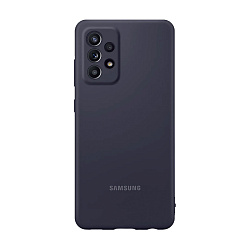 Клип-кейс (накладка) Samsung Silicone cover для Samsung Galaxy A52 силикон, чёрный