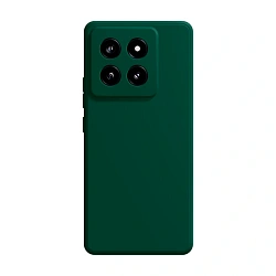 Клип-кейс (накладка) Silicone cover закрытый для Xiaomi 14T силикон, тёмно-зелёный