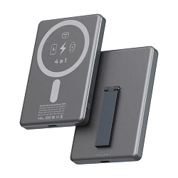 Внешний аккумулятор с беспроводной зарядкой Breaking MagSafe P218 5000 мАч 20 Вт графит