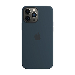 Клип-кейс (накладка) Silicone Case для Apple iPhone 13 Pro Max силикон, тёмно-синий