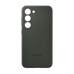 Клип-кейс (накладка) Samsung Silicone Case для Samsung Galaxy S23 силикон, поликарбонат, хаки