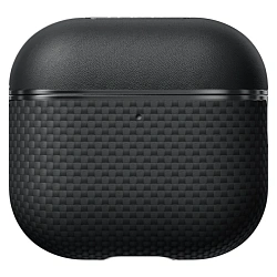 Кобура Pitaka MagEZ Case для Apple AirPods 4 кевлар (арамид), чёрно-серый (клетка) (APM2404)