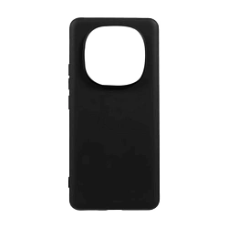 Клип-кейс (накладка) Silicone cover закрытый для Xiaomi Redmi Note 14 Pro Plus 5G силикон, чёрный
