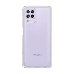 Клип-кейс (накладка) Samsung Soft Clear Cover для Samsung Galaxy A22 / M32 / M22 полиуретан, прозрачный