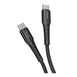 Дата-кабель Deppa Armor Type-C to Type-C 1 м, чёрный