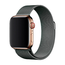 Миланский сетчатый браслет для Apple Watch 38 / 40 / 41 / 42mm сталь серый