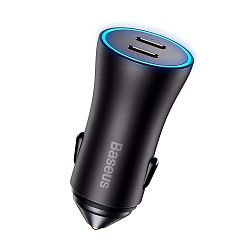 Автомобильное зарядное устройство Baseus Golden Contactor Pro C+C 40 Вт тёмно-серый