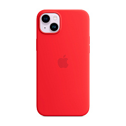 Клип-кейс (накладка) Silicone Case MagSafe для Apple iPhone 14 Plus силикон, красный