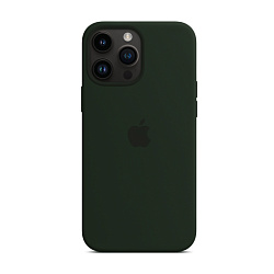 Клип-кейс (накладка) Silicone Case для Apple iPhone 14 Pro Max силикон, тёмно-зелёный