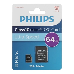 Карта памяти Philips Ultra Speed, 64 ГБ