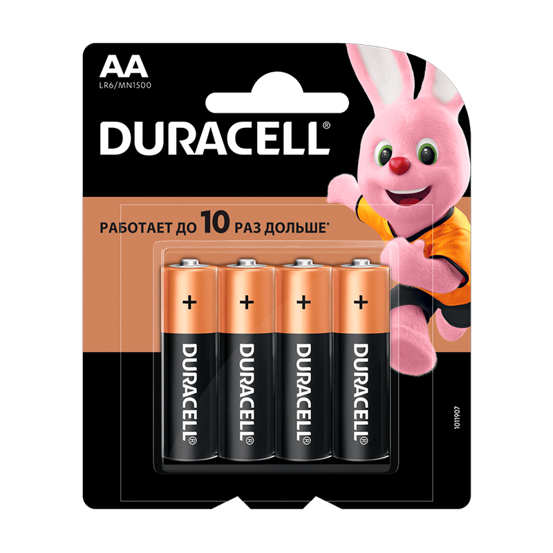 Батарейка Duracell Basic AA LR6-4BL, 4шт  - 1
