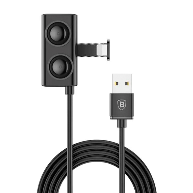 Дата-кабель Baseus Suction Cup Lightning 1 м, чёрный - 1