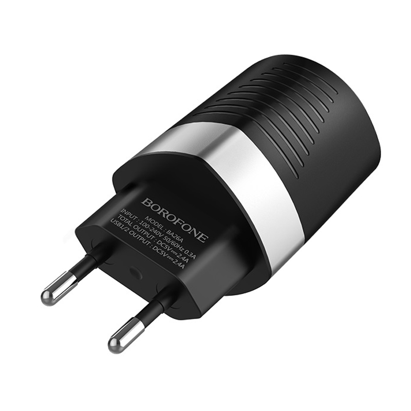 Сетевое зарядное устройство Borofone BA26A Dual U 12 Вт - 3