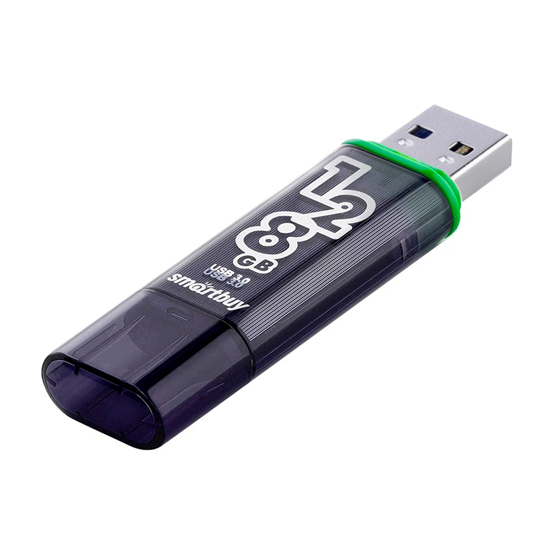 USB-флешка SmartBuy Glossy 128 ГБ, тёмно-серый - 2