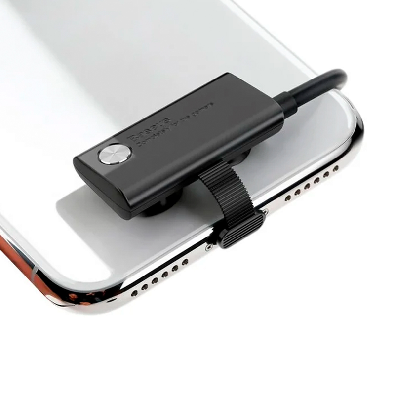 Дата-кабель Baseus Suction Cup Lightning 1 м, чёрный - 3