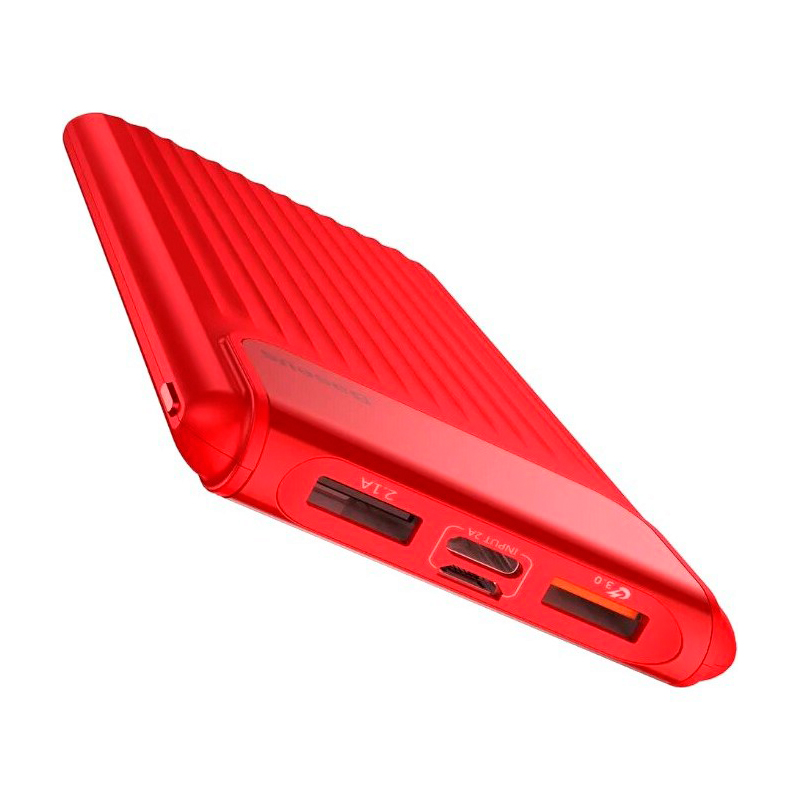 Внешний аккумулятор Baseus Thin Digital 10000 мАч 27 Вт, красный - 3