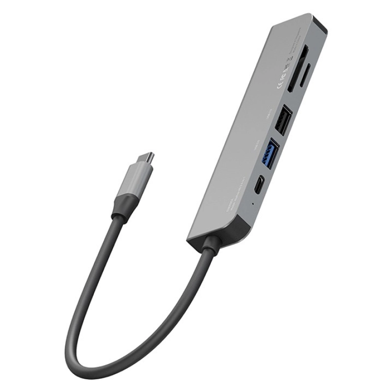 Адаптер-разветвитель для компьютера Energea AluHub HD3 (6в1) - 2