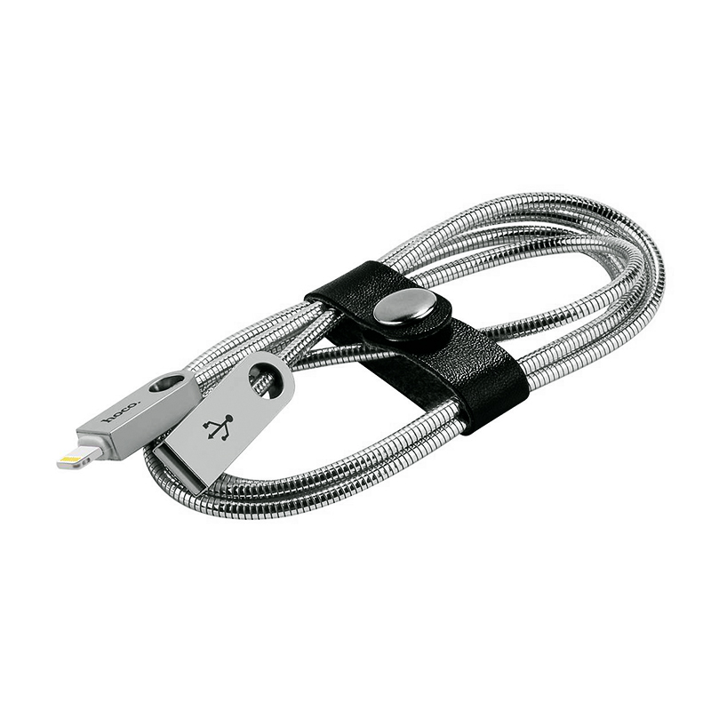 Дата-кабель Hoco U8 Lightning 1 м, серебристый - 2