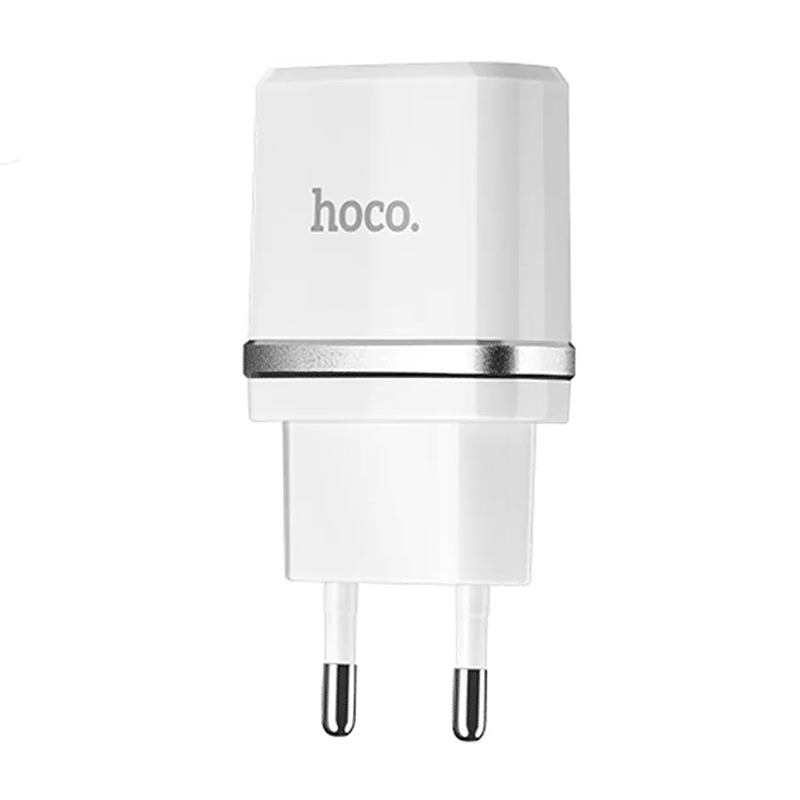 Сетевое зарядное устройство + кабель Lightning Hoco C11 5 Вт, белый - 1