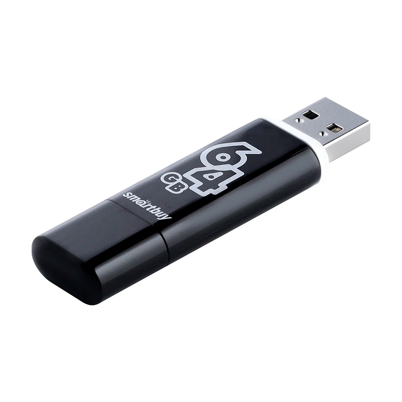 USB-флешка SmartBuy Glossy 64 ГБ, тёмно-серый - 2
