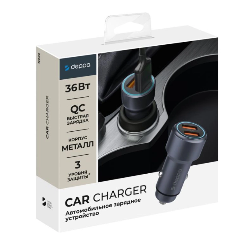Автомобильное зарядное устройство Deppa Car Charger 36 Вт - 2