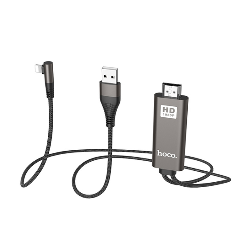 Кабель Hoco UA14 HDMI - Lightning 2 м, чёрный - 2
