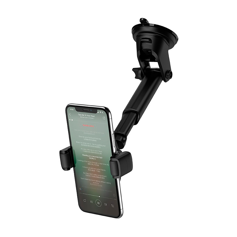 Автомобильный держатель Hoco S12 с беспроводной зарядкой (присоска), чёрный - 3