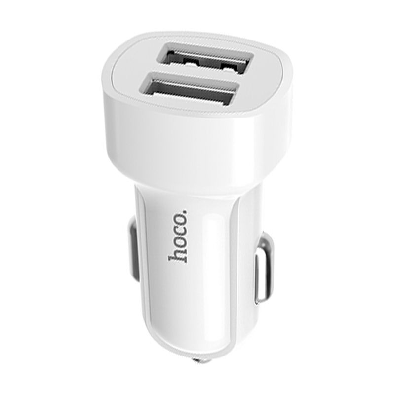 Автомобильное зарядное устройство + кабель Micro Hoco Z2A 12 Вт, белый - 1
