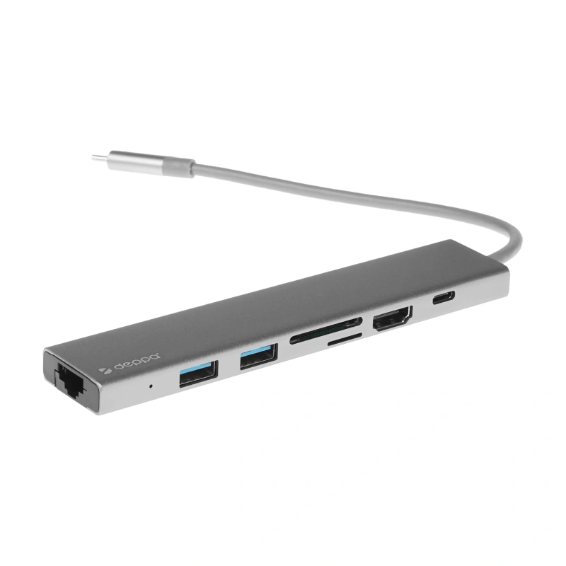 Адаптер-разветвитель для компьютера Deppa USB-C (7в1) - 1