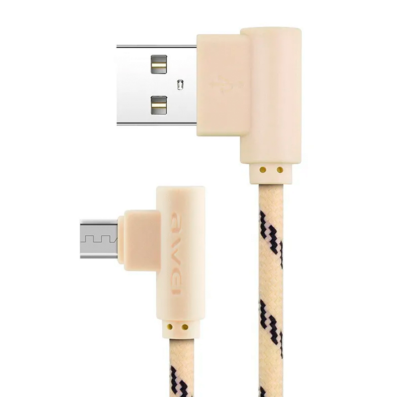 Дата-кабель Awei CL-90 Micro 1 м, золотой - 1