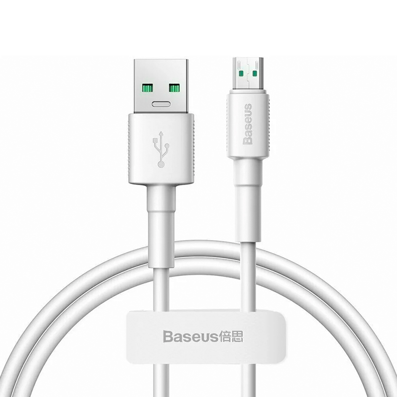 Дата-кабель Baseus Mini White Micro 1 м, белый - 1