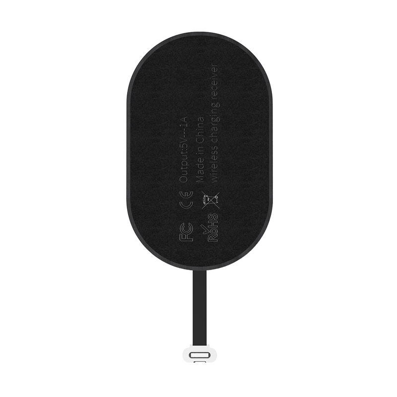 Адаптер беспроводной зарядки Baseus Microfiber Wireless Charging Receiver Lightning, чёрный - 2