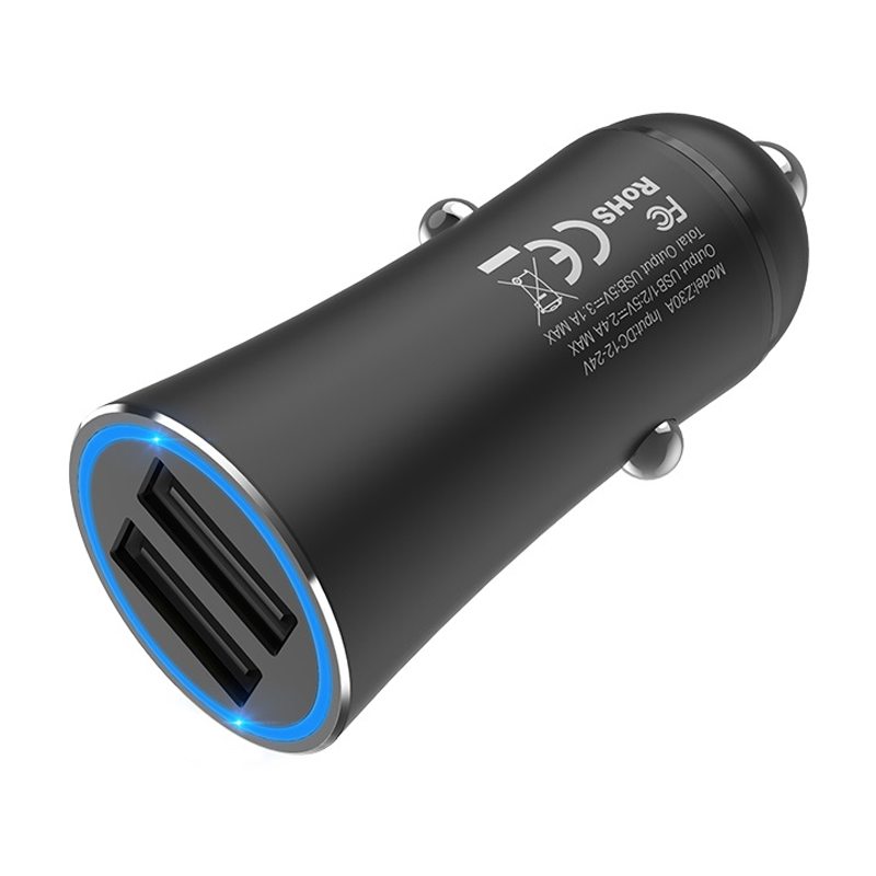 Автомобильное зарядное устройство Hoco Z30A 15 Вт, чёрный - 2