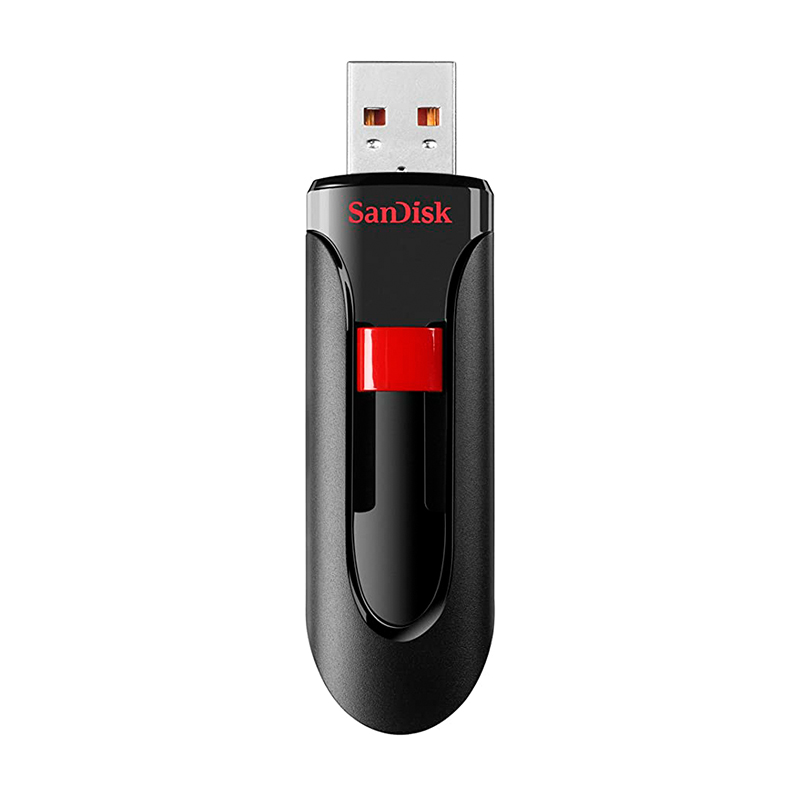 USB-флешка SanDisk Gruzer Glide 2.0 64 ГБ, чёрный - 2