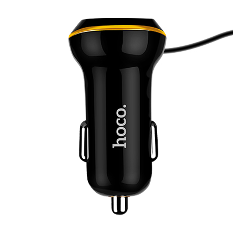 Автомобильное зарядное устройство + кабель Micro Hoco Z14 18 Вт, чёрный - 1