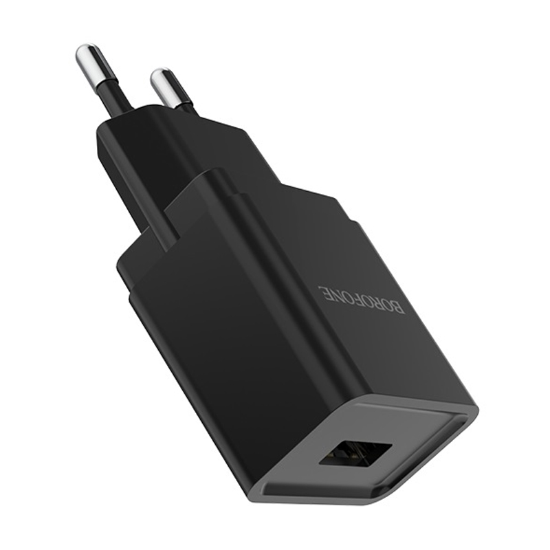 Сетевое зарядное устройство + кабель Micro Borofone BA19A 5 Вт, чёрный - 2