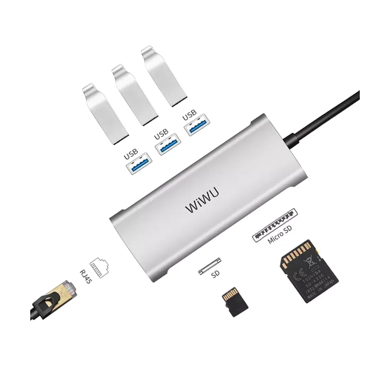 Адаптер-разветвитель для компьютера WIWU Alpha A631STR (6в1) - 3