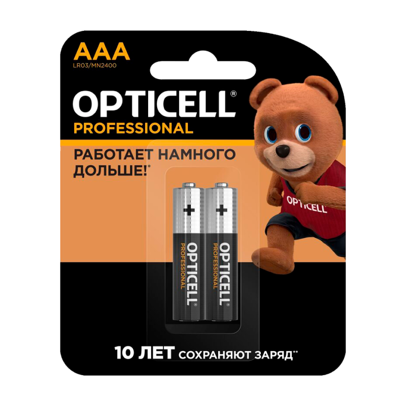 Батарейка Opticell Professional AAA LR03-2BL, 2шт  - 1