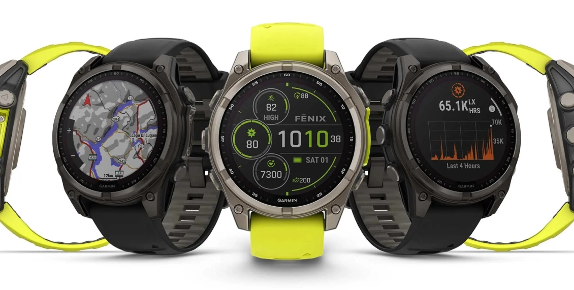 Умные часы Garmin Fenix 8 51mm Solar серый (чёрно-серый ремешок) - 1