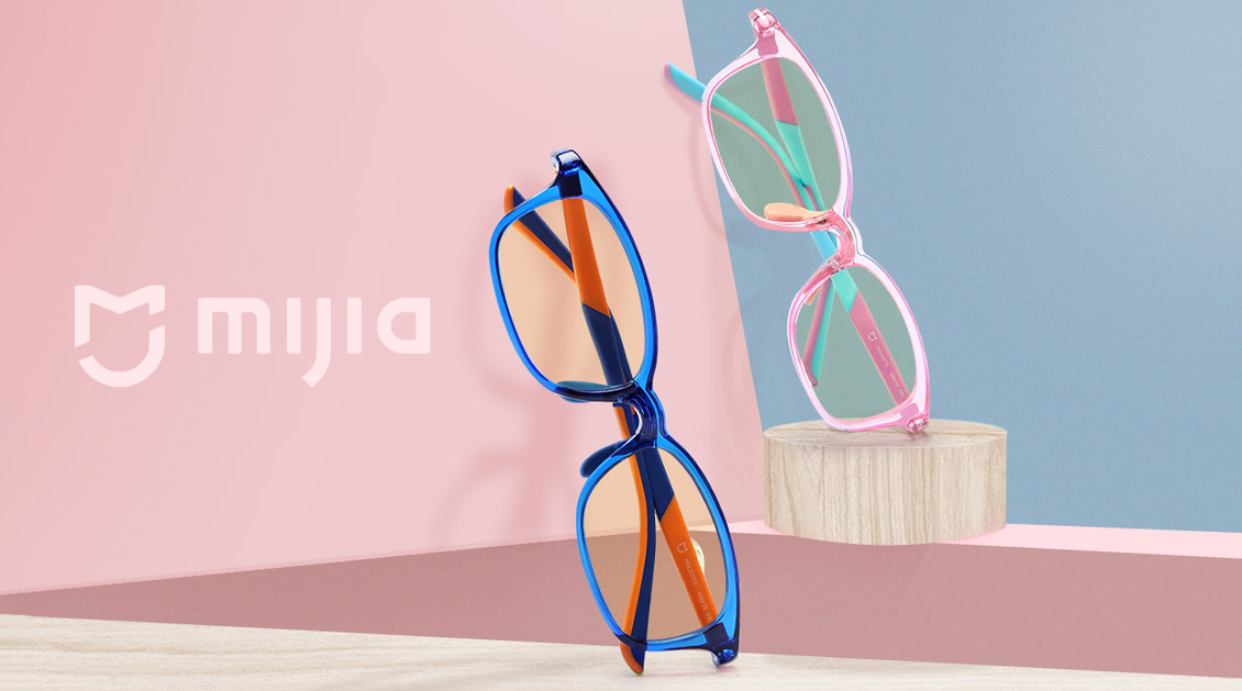 Компьютерные очки Xiaomi Mijia Childrens Computer Glasses розово-голубой - 1