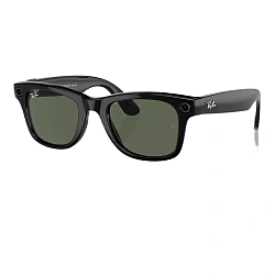 Умные очки Ray-Ban Wayfarer Shiny Black, G15 Green, (50-22-150mm)