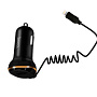 Автомобильное зарядное устройство + кабель Lightning Hoco Z14 18 Вт, чёрный